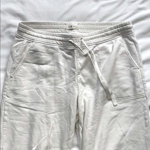 LOFT Lou and Grey white joggers